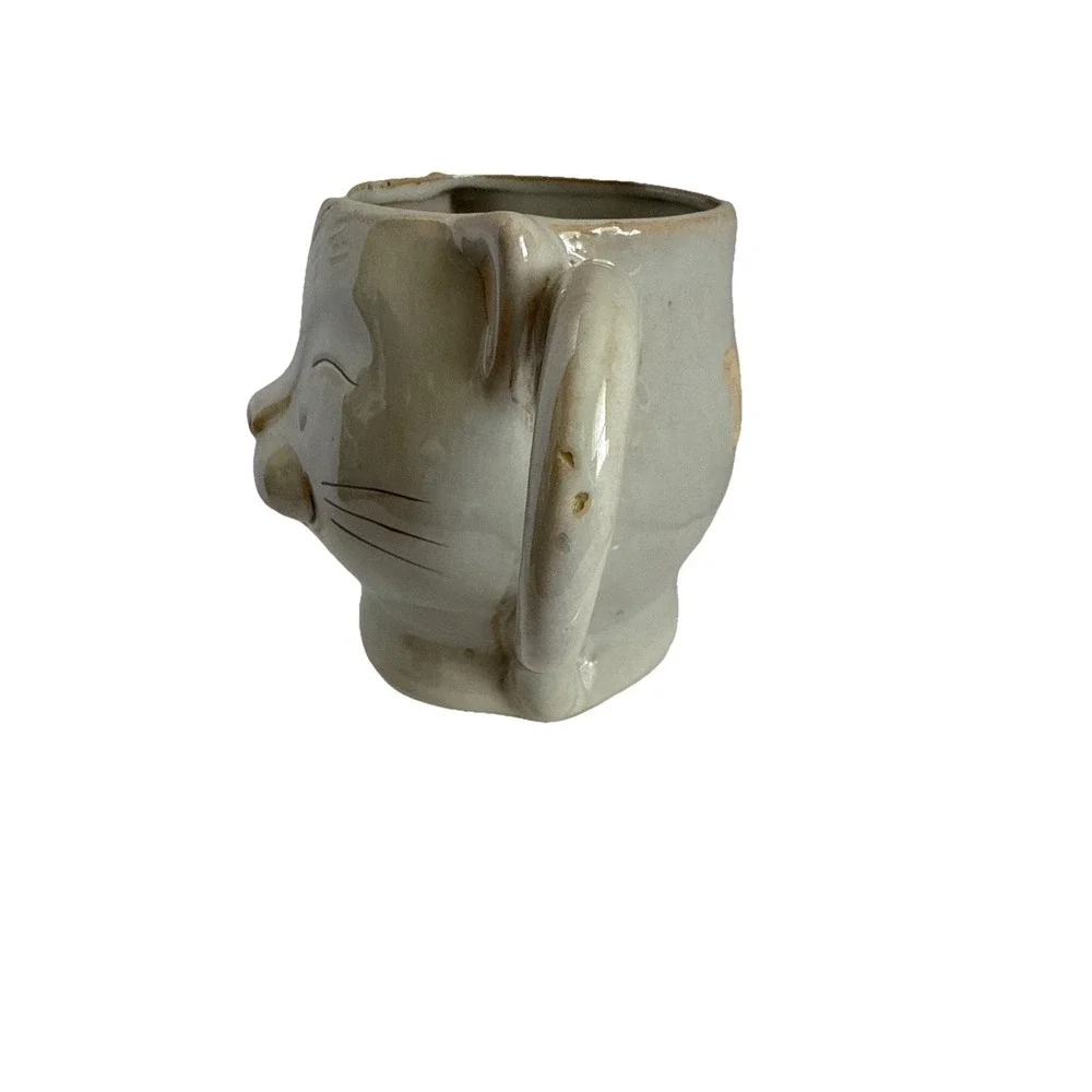 Cat Mug Smiley Kitten 3D Stoneware Mug Boston Warehouse Trading Corp Large 18 Oz